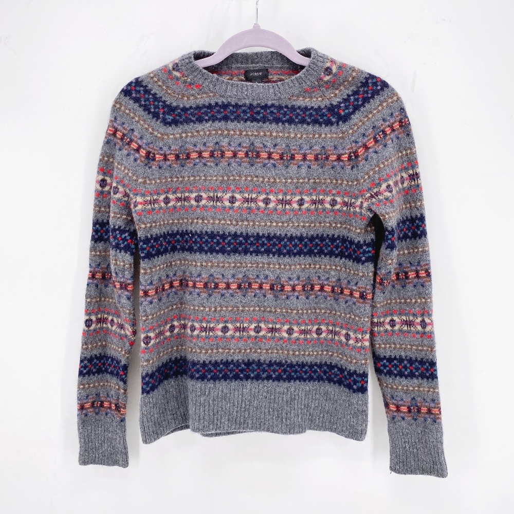 Men's J. Crew Lambswool Fair Isle Crew Sweater